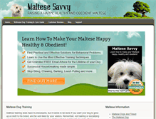 Tablet Screenshot of maltesesavvy.com